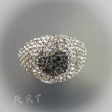 Сребърен дамски пръстен с камъни Swarovski R-260